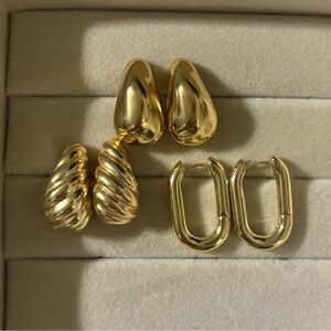 Madewell Old Money style earrings bundle 3 pairs